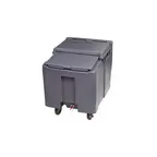 image of Follett ICS125L Plastic Mobile Ice Bin, 125 lb, Granite Gray