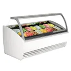 image of Frost Tech BS18-GF 65” Gelato Dipping Cabinet w/ Curved Sneeze Guard