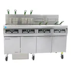 image of Frymaster FPPH455 Multiple Battery Gas Fryer w/ (4) 50-lb Frypots, Built-In Filtration, 320,000 BTU