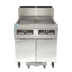 image of Frymaster SCFHD260G Multiple Battery Gas Fryer w/ (2) 80-lb Frypots, Built-In Filter, Twin Baskets
