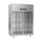 image of Victory FS-2D-S1-EW-G-HC 58" 2-Section Reach-In Freezer, 2 Glass Doors, Top Mounted, 49 cu. ft., Stainless Steel