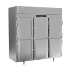 image of Victory FSA-3D-S1-HD-HC 77.75" 3-Section Reach-In Freezer, 6 Half Solid Doors, Top Mounted, 68 cu. ft., Stainless Steel