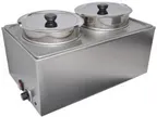 image of Uniworld FW-1002 Countertop Food Pan Warmer w/ 2 Wells, (2) 8-Qt. Inserts with Lids