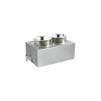 image of Uniworld FW-1002DV Countertop Food Pan Warmer w/ (2) 8-Qt. Inserts & Lids, Thermostatic Control