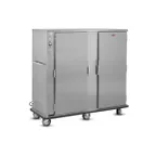 image of FWE A-180-2-XL 2-Door Heated Cab, 180‑Plate Capacity, 12‑3/8″ Diameter, Stainless Steel, 6″ Casters