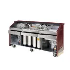 image of FWE AS-BBC-8 Architectural Series 100 lb. Ice Bin Removable Speed Rack-96" Portable Bar