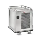 image of FWE ETC-1520-10 Stainless Steel 10 Tray Mobile Patient Meal Delivery Cart