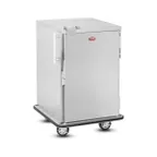 image of FWE ETC-UA-7INS 7 Pan Mobile Stainless Steel 1/2 Height Bun / Food Pan Enclosed Transport w/ 4-1/2" Bottom Load Slides