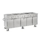image of FWE HLC-5W6-7H-35-DRN 86" Handy Line Serving Cabinet, (5) Wells