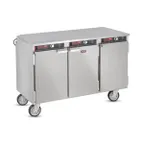 image of FWE HLC-8H-24 "1/2-Height" 3-Door Solid Door Heated Holding Cabinet, 3-Section, Stainless Steel