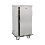 image of FWE P-60 55"-60" 1-Door Heated Banquet Cabinet, 60 Plate Capacity, Thermostat Control, 6" Casters