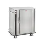image of FWE P-72 1Sec 1-Door Banquet Cab 49"-54" H 72 Plate Capacity Stainless Electric Controls 6" Casters