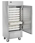 image of FWE RD-10 1-Door Dough Retarder, 10‑Pair 18"×26" Trays, 1/8 HP Compressor, -34°F‑75°F, Casters
