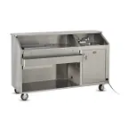 image of FWE SBBC-6 50 lb. Ice Bin Removable Speed Rack-72" Portable Bar-Stainless Steel Exterior