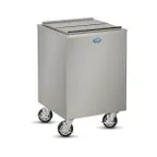 image of FWE SIC-200 Stainless Steel Mobile Ice Bin, 200 lb, Silver