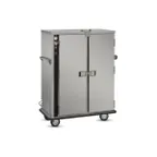 image of FWE TS-1418-30 Stainless Steel 30 Tray Heated Meal Delivery Cart w/ 2 Doors