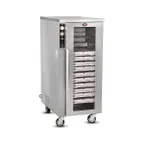 image of FWE TS-1633-30 1-Door Heated Pizza Cabinet, 30‑Box Capacity, 3 Shelves, Stainless Steel, Mobile