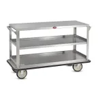 image of FWE UCU-312 Stainless Steel Queen Mary Banquet Cart w/ 3 Shelves, 12" Spacing