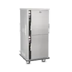image of FWE UHS-5-5 Heated Holding Cabinet, 2-Compartment, 67"-72" Height, 20-Pan Capacity, Stainless Steel, Humidity Control, 5" Casters