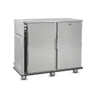 image of FWE UHS-BQ-120-XL 55"-60" 2-Door Heated Cabinet, 120 Plate Capacity, Controls, 6" Casters
