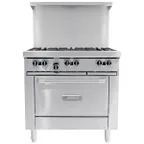 image of Garland US Range G36-6R 36"Gas Restaurant Range w/ (6) Open Burners, (1) Standard Oven, 236.000 BTU