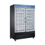 image of Coldline G53-B 53" 2-Section Merchandiser Refrigerator in Black, 45 cu. ft.