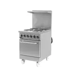 image of Pegasus R-24E Restaurant Range, Electric, 24", 4 Round Elements, Solid Top by Galaxy Group