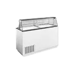 image of Global Refrigeration 52-1802-71-R7 67" Gelato/Ice Cream Dipping Cabinet w/ Curved Sneeze Guard
