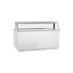 image of Global Refrigeration 52-1802-72-R10 88" Gelato/Ice Cream Dipping Cabinet w/ Curved Sneeze Guard