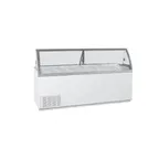 image of Global Refrigeration 52-2786-10-R16 88" Gelato/Ice Cream Dipping Cabinet w/ Curved Sneeze Guard