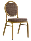 image of G & A 2401-ST GR6 Eliseo Banquet Chair, Stacks 10 High, Upholstered Oval Back, Grade 6 Upholstery