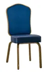 image of G & A 2502-AL COM/GR4 Thalia Banquet Chair, Stacks 10 High, Flexible Back, Upholstered Seat, 12 Gauge Aluminum