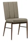 image of G & A 2604-AL COM/GR4 Ella Banquet Chair, Stacks 10 High, Upholstered Flex Back, 12 Gauge Aluminum