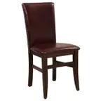 image of G & A 3806 Indoor Lotus Side Chair with Upholstered Back and Padded Seat, Beechwood Frame 