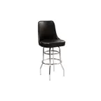 image of G & A 42X - Large Swivel Barstool, Vinyl Bucket Seat, Chrome 18G Steel Frame, Heavy‑Duty Glides