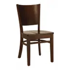 image of G & A 4629 Indoor Contempo Side Chair with Wood Back and Upholstered Padded Seat, Beechwood Frame 