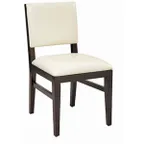 image of G & A 4645 Indoor Meridian Side Chair with Plain Back and Padded Seat, Beechwood Frame 