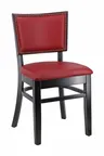 image of G & A 4681-FP Indoor Elton Side Chair with Upholstered Padded Seat and Back, European Beechwood Frame