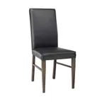 image of G & A 506-B Indoor Silhouette Side Chair with Uphosltered Back and Walnut Finish, Metal Frame