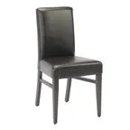 image of G & A 506-CU Indoor Silhouette Side Chair with Uphosltered Back and Walnut Finish, Soho Vinyl, Metal Frame