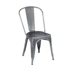 image of G & A 530 Indoor Astor Side Chair with Metal Back and Seat, 12 Gauge Steel Frame Finish