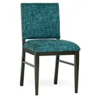 image of G & A 565 Side Chair, Upholstered Seat & Back, Walnut Woodgrain Finish, 18 Gauge Metal
