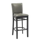 image of G & A 9657PS4 Concord Barstool with Upholstered Padded Back, PS4 Seat, European Beechwood Frame, Footrest, Mortise and Tenon Construction