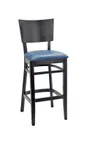 image of G & A 9681-VS Elton Barstool with Solid Wood Back and Veneer Seat, European Beechwood Frame