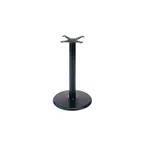 image of G & A B18 Metal B Series Table Base, 18" dia. spread, 3" column, dining height, cast iron, black powder coat finish