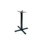 image of G & A B2430 Cast Iron Restaurant Table Base, 24x30 Spread, 3 Dia. Column, Black Finish