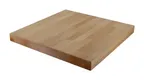 image of G & A BBU2424 Square Butcher Block Table Top, 24" x 24", 2-1/4" Thick, Solid Beechwood, Finger Joint Construction