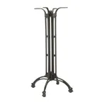image of G & A CHA2424 Bar Height Cast Aluminum Table Base, 24x24 Spread, Black Powder Coat Finish