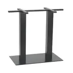 image of G & A GB1628 GB Series Table Base, 16x28 Spread, 2-1/4 Dia. Column, Dining Height, Steel, Black Powder Coat