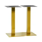 image of G & A GD1628 Metal Gd Series Table Base, 16x28 Spread, Dining Height, Gold Powder Coat Finish, Steel